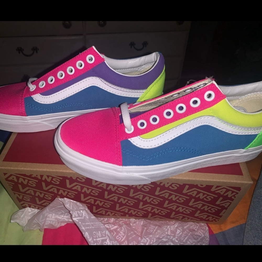 colorful neon vans